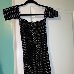 Fashion nova off the shoulder polka dot dress